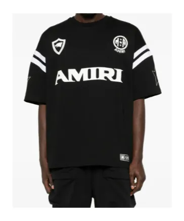 Amiri Logo Stripe-Detailed Crewneck T-Shirt