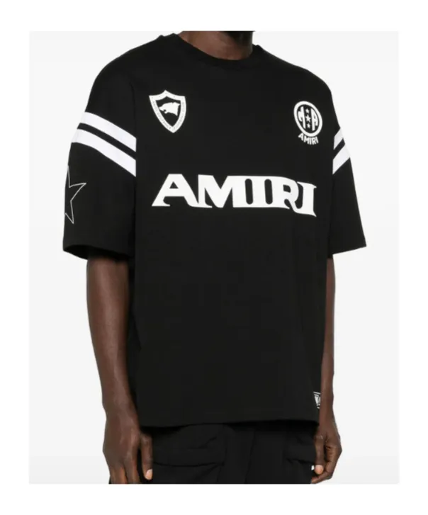 Amiri Logo Stripe-Detailed Crewneck T-Shirt
