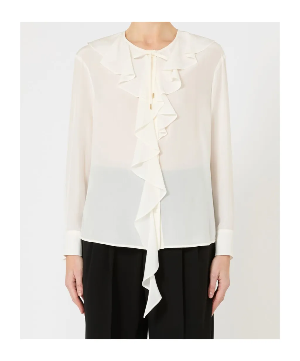 Ruffled Silk Shirt