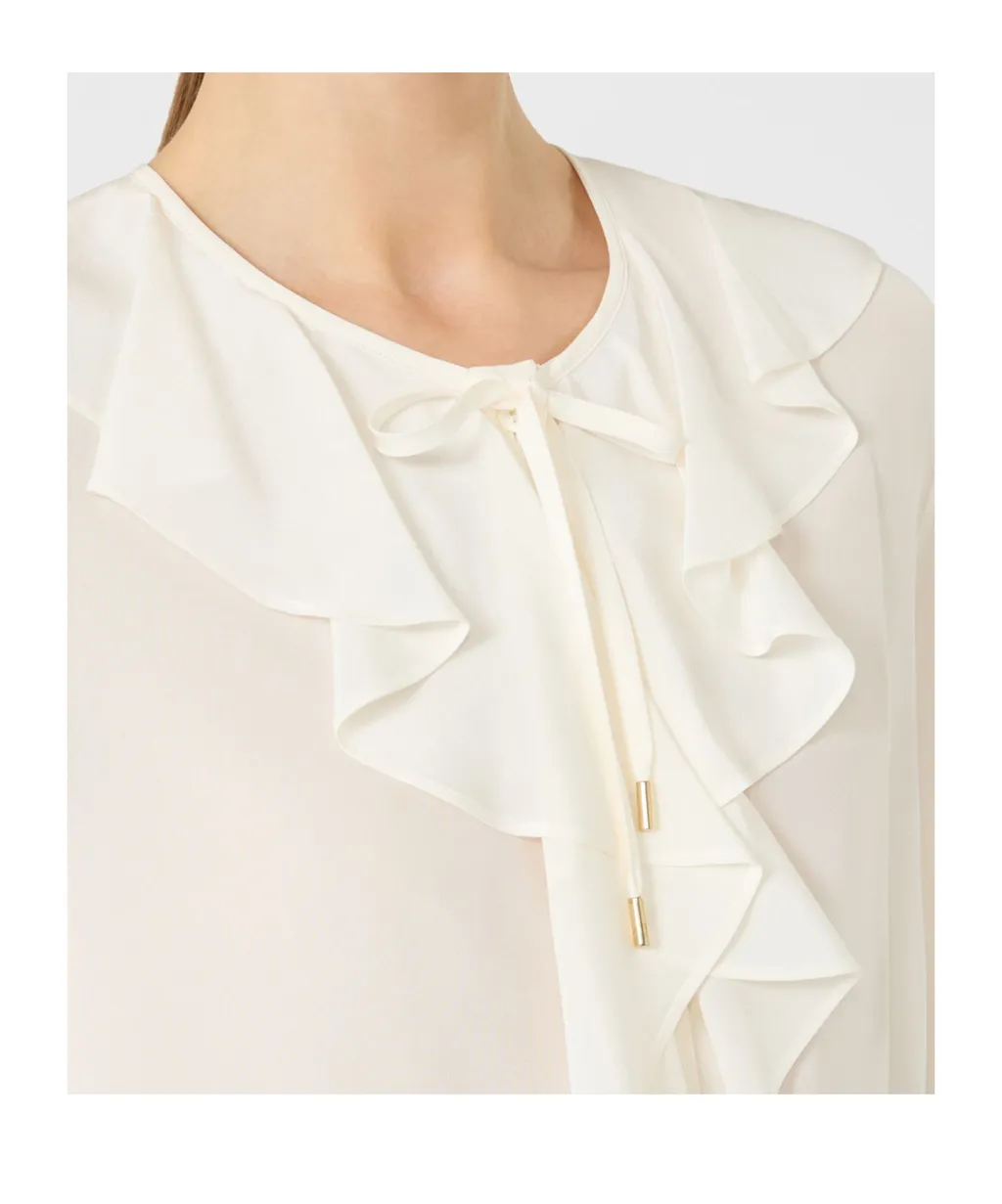 Ruffled Silk Shirt