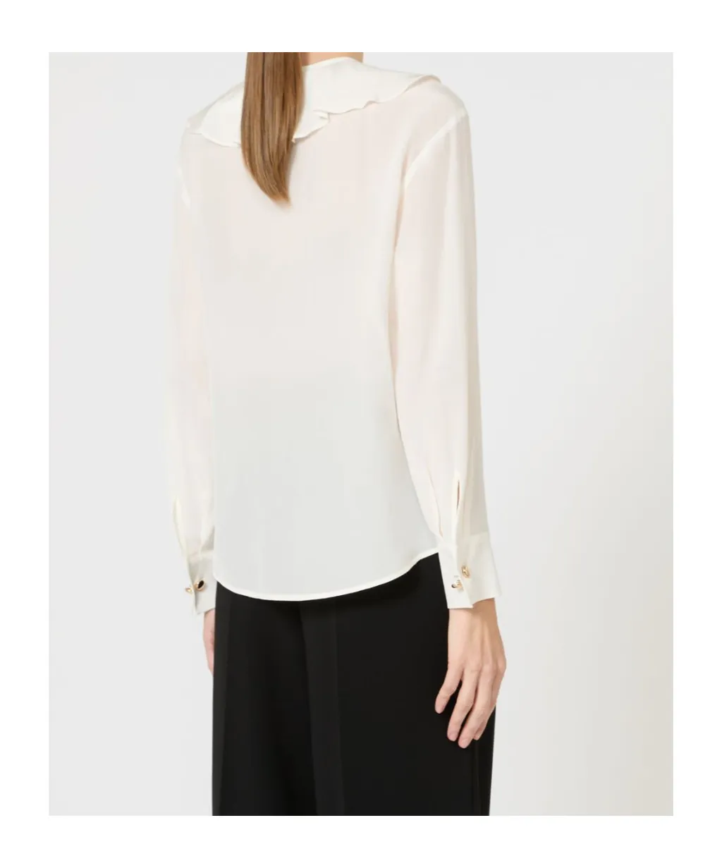 Ruffled Silk Shirt