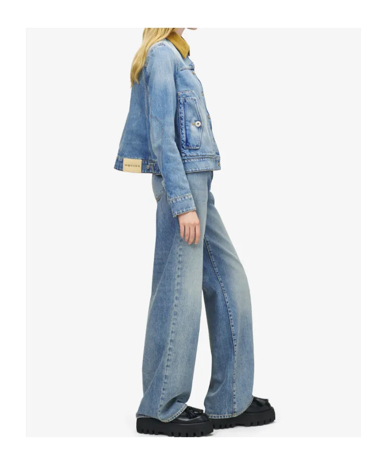 Alexander Mcqueen Boxy Denim Jacket