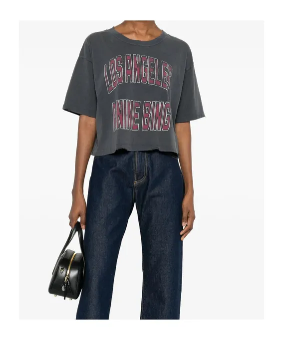 Anine Bing Johnny Logo Crewneck T-Shirt