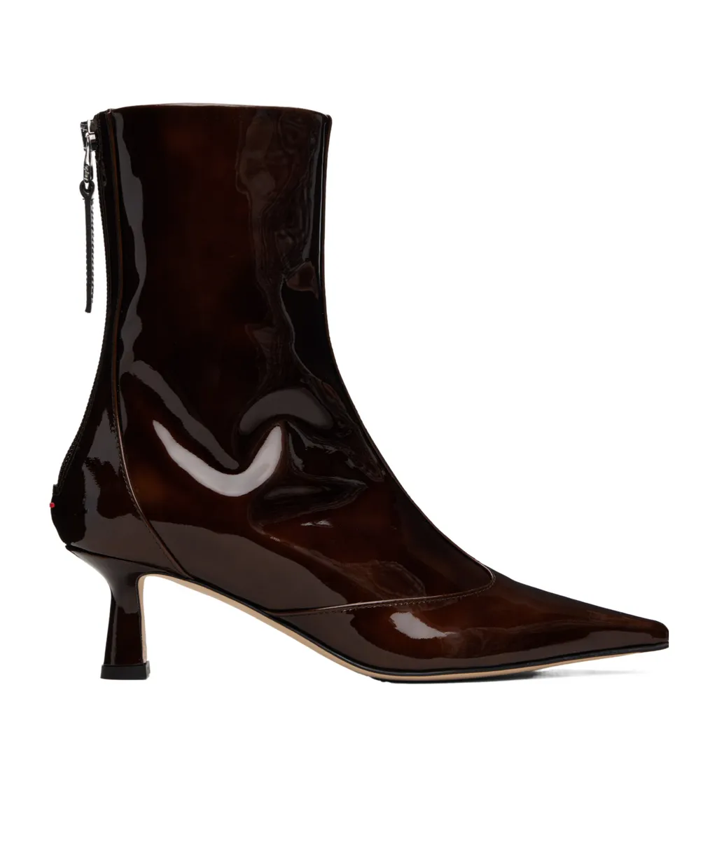 Sila Patent Leather Ankle Boots