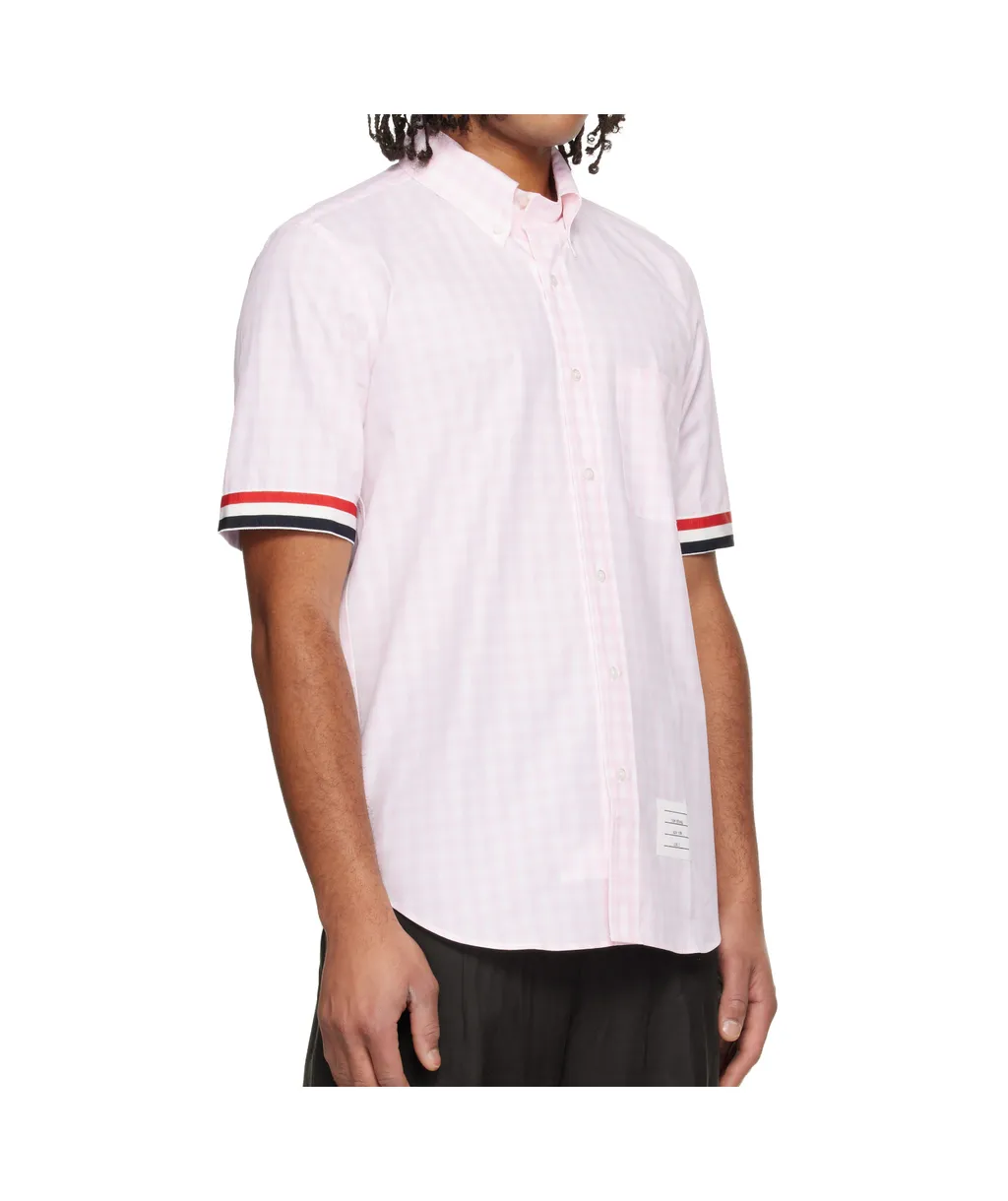Thom Browne Gingham Check Short Sleeve Shirt