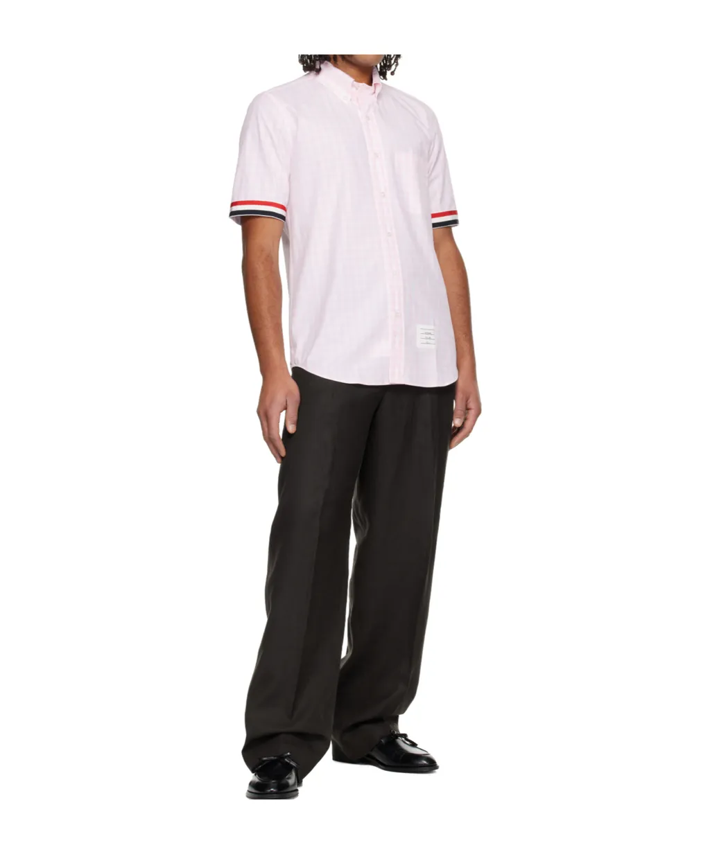 Thom Browne Gingham Check Short Sleeve Shirt