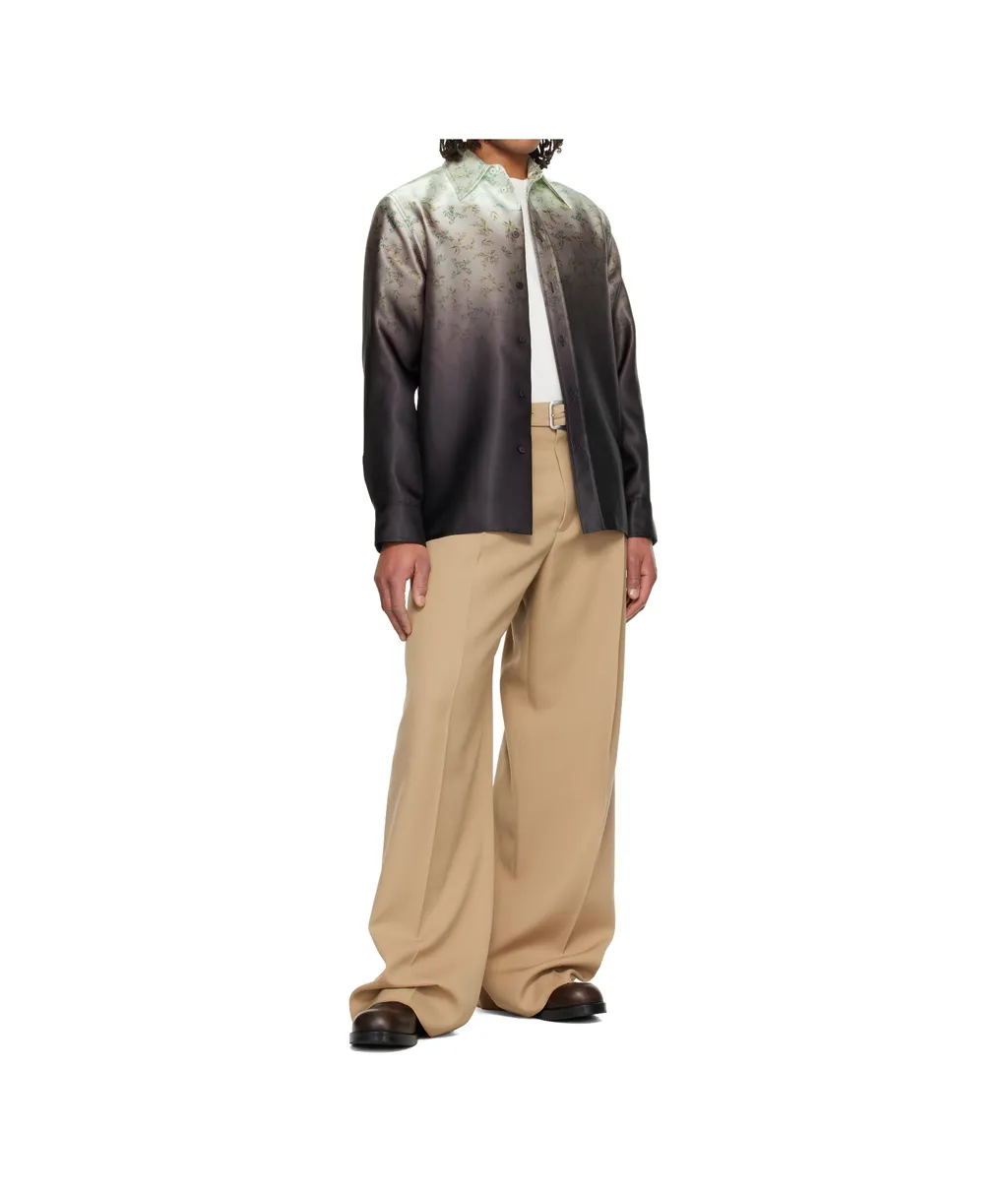 Wool Casual Pants With Belt Loops