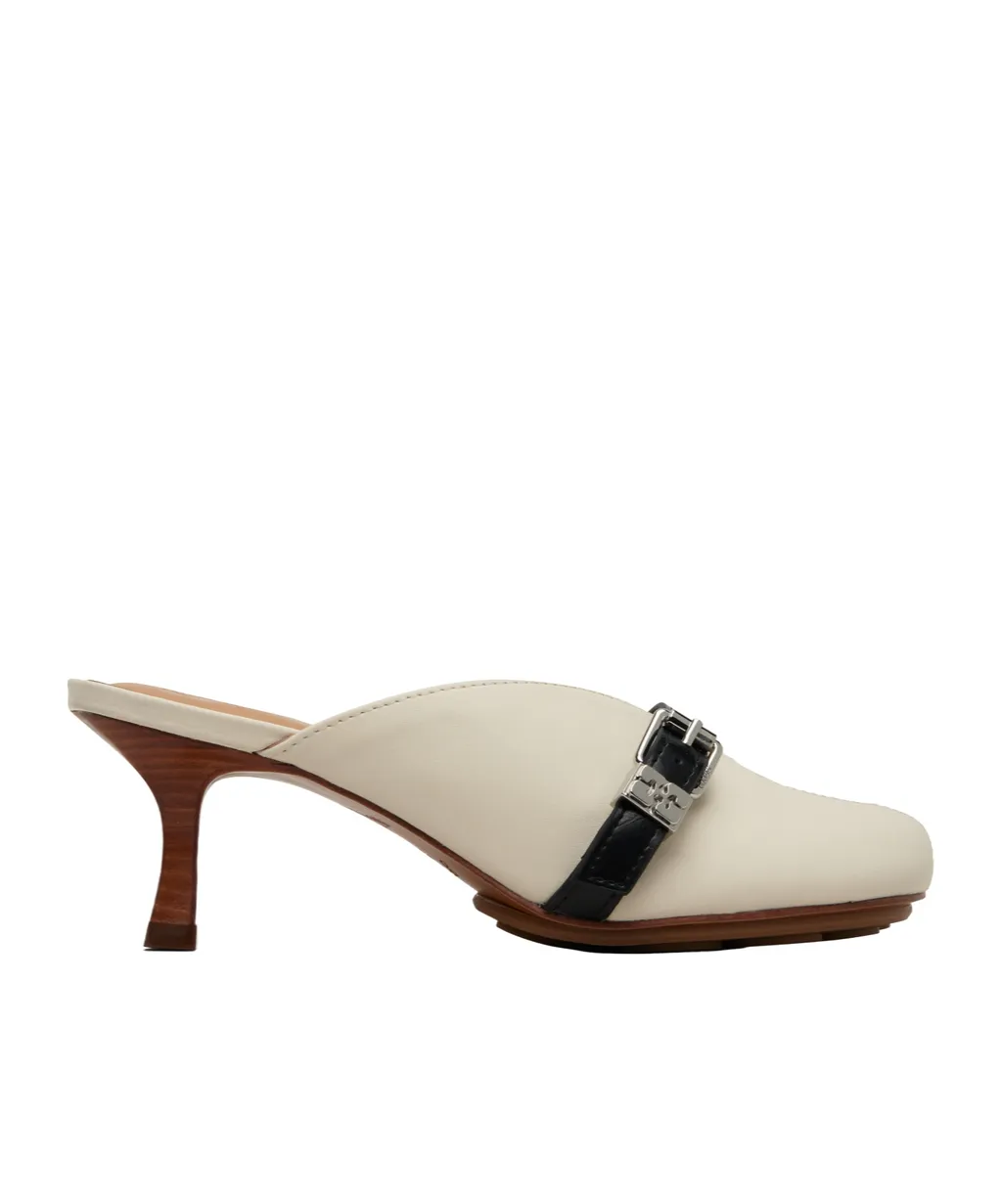 Buckle Heeled Mules