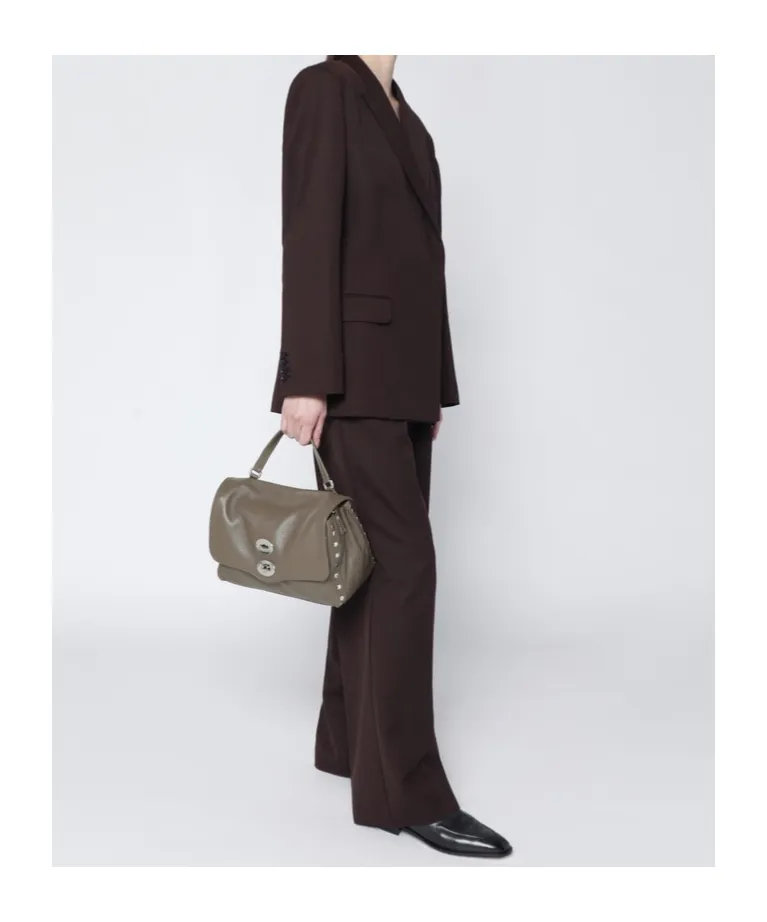 Postina Studded Turn-Lock Tote Bag