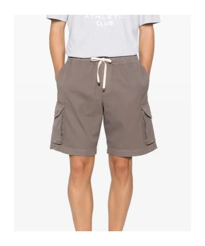 Drawstring-Fastening Cargo Shorts