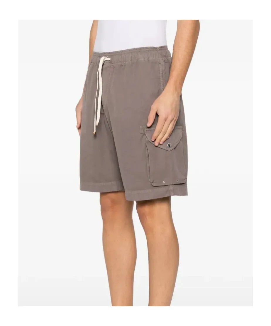 Drawstring-Fastening Cargo Shorts