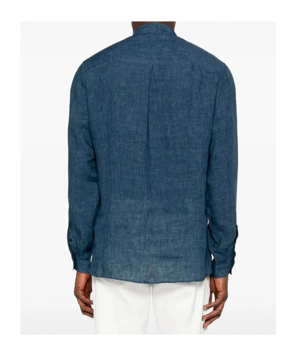 Band-Collar Shirt