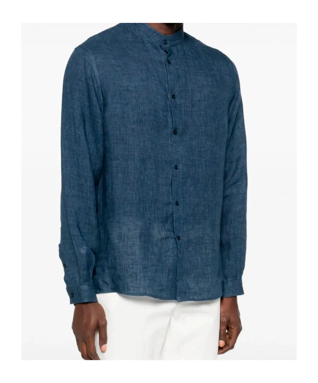 Band-Collar Shirt