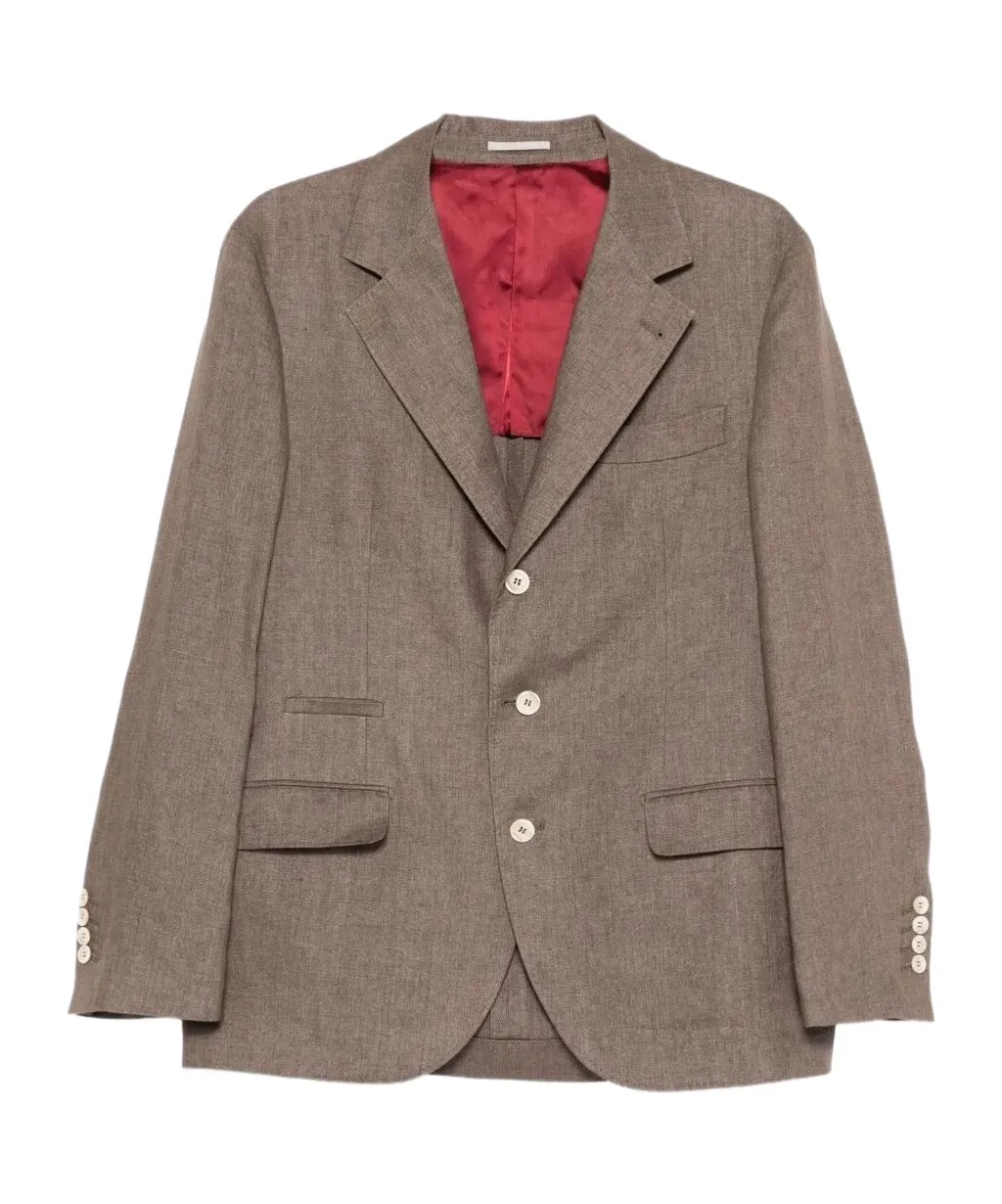 Button-Up Linen Blazer