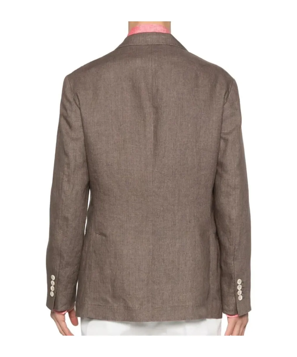 Button-Up Linen Blazer