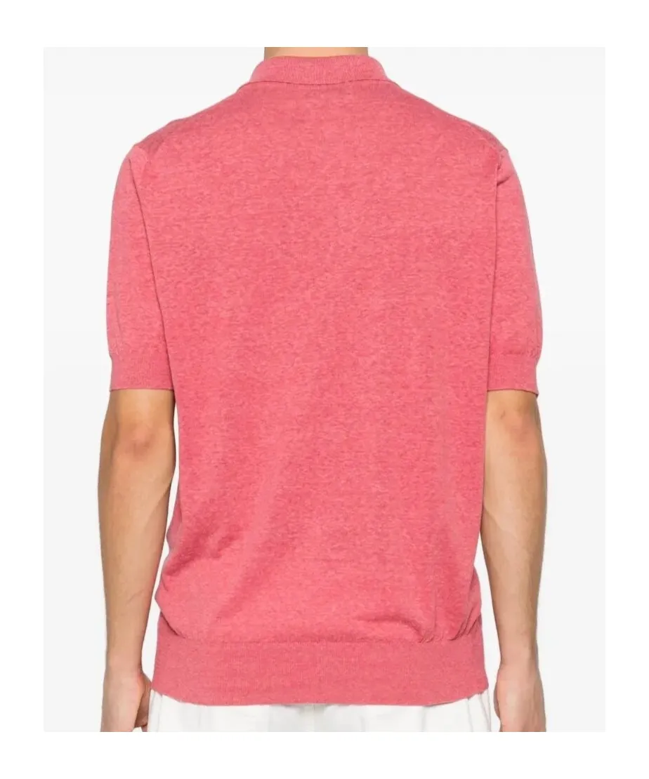 Ribbed-Hem Polo Shirt