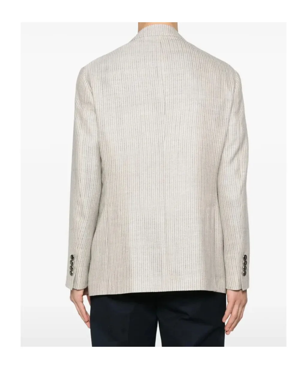 Stripe-Pattern Blazer