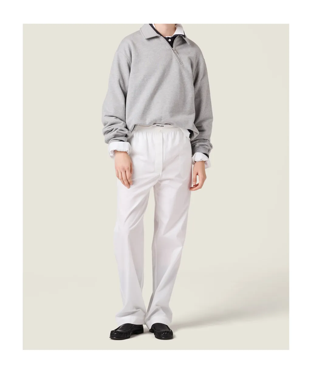 Zippered Cotton Fleece Jacket