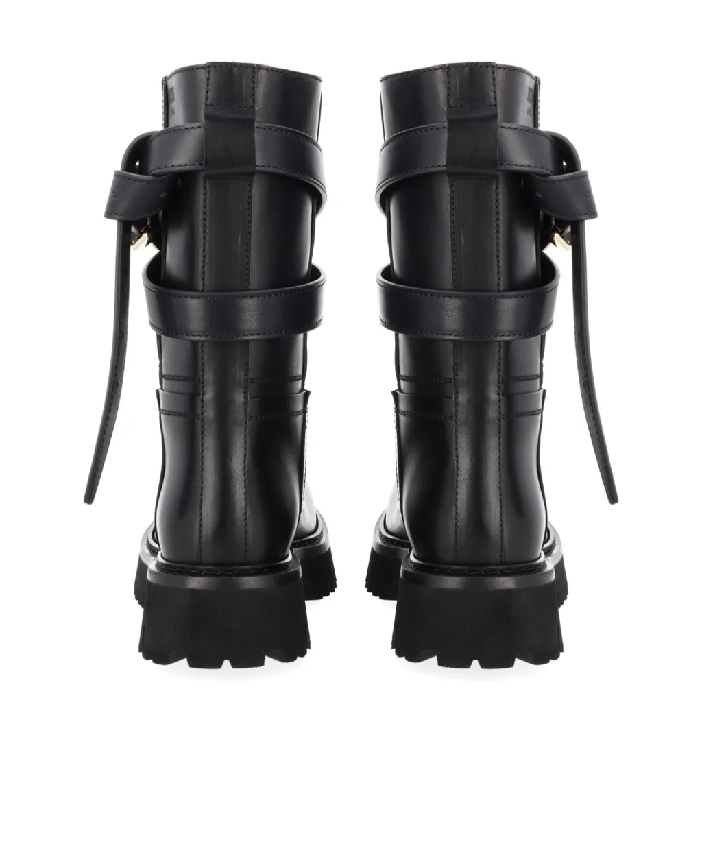 Moschino Buckle Ankle Boots