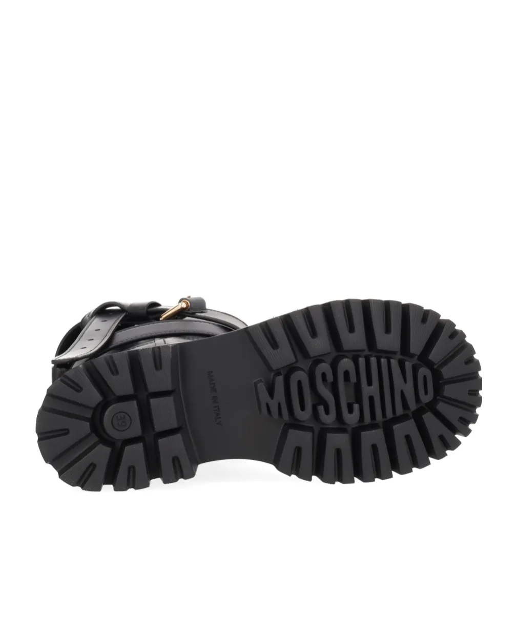 Moschino Buckle Ankle Boots