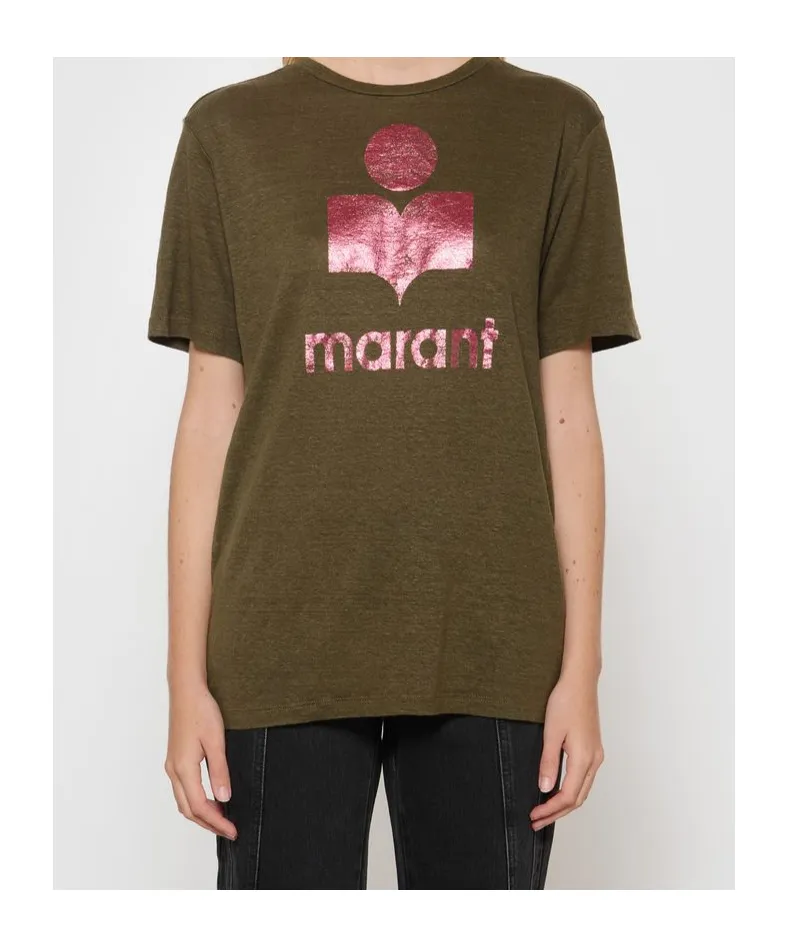 Isabel Marant ÉToile Logo Printed Crewneck T-Shirt