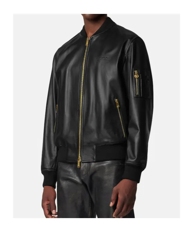 Leather Bomber Jacket