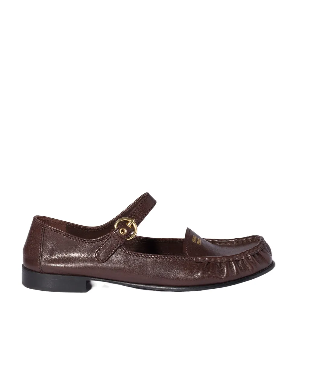 Leather Loafers With Strap