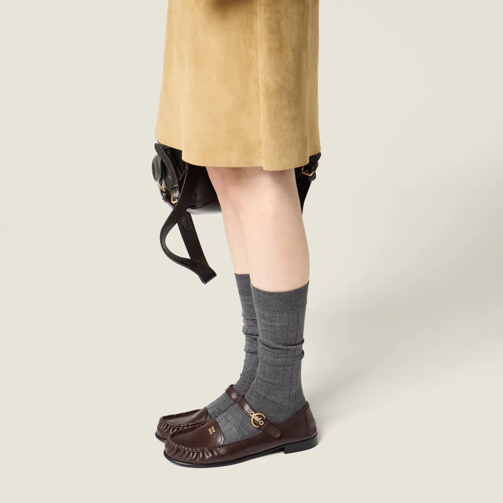 Leather Loafers With Strap