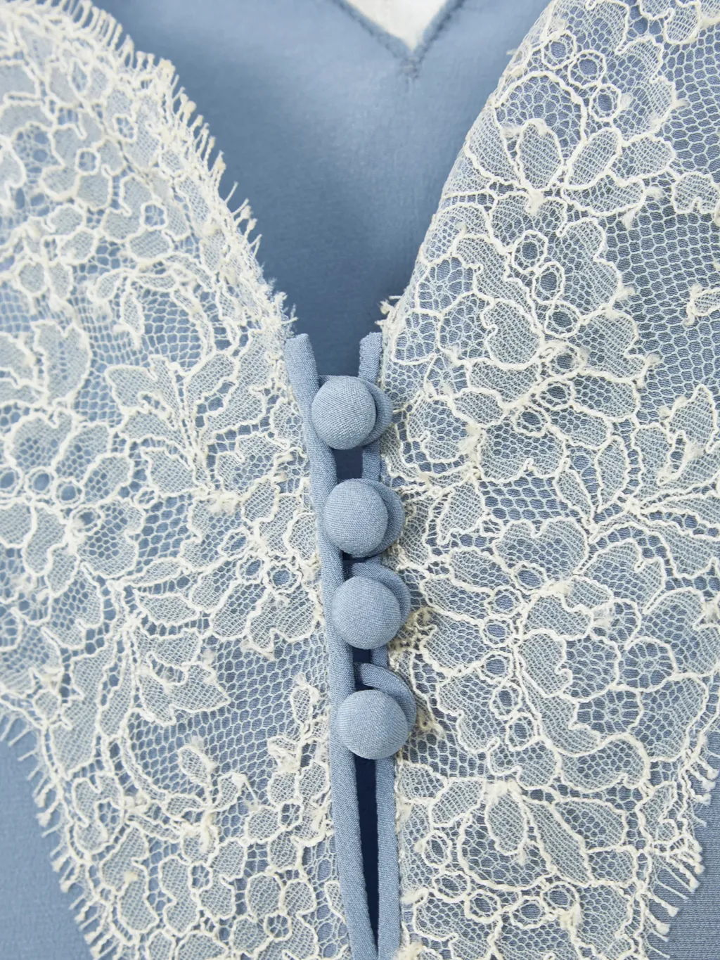 Lace-Trim V-Neck Top