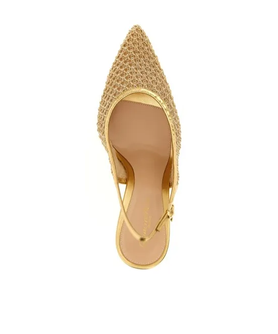 Gianvito Rossi Nikki Pointed Toe Slingback Pumps