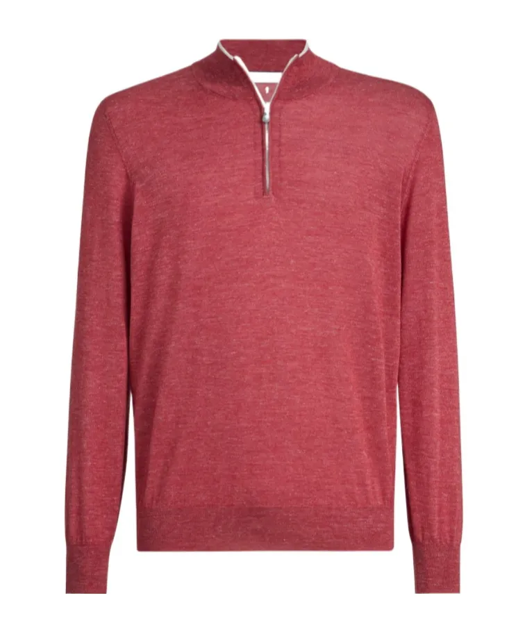 Half-Zip Long-Sleeve Sweater