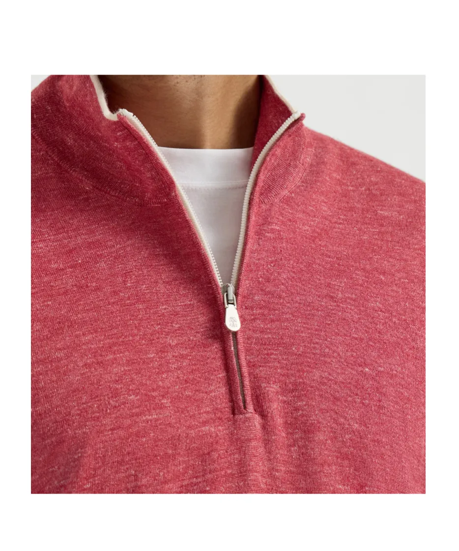 Half-Zip Long-Sleeve Sweater