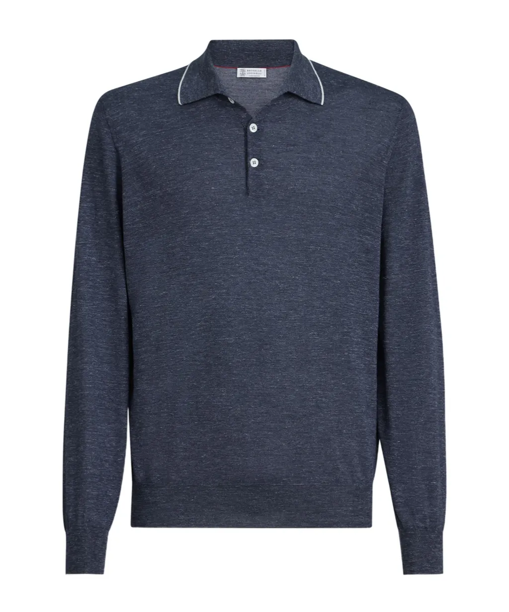 Brunello Cucinelli Lightweight Plain Stitched Polo Shirt