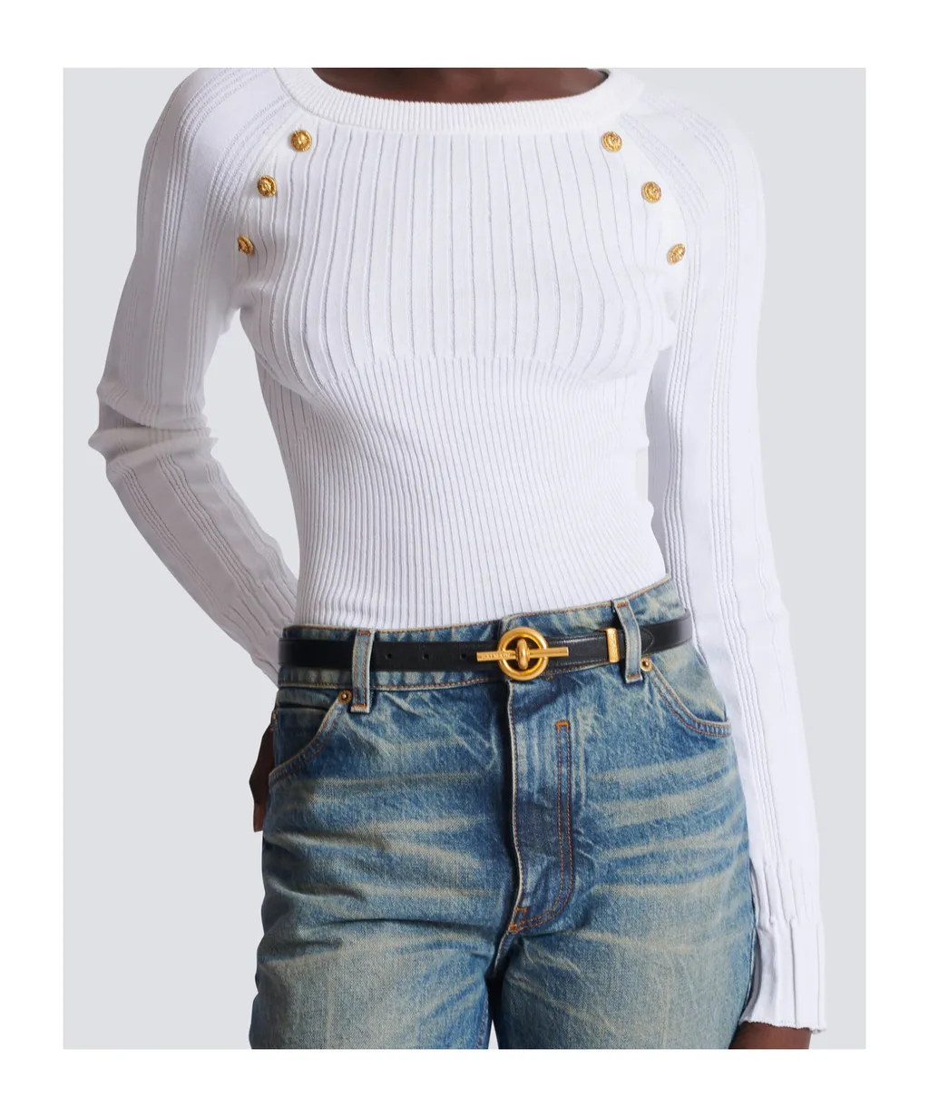 Calfskin T-Bar Belt