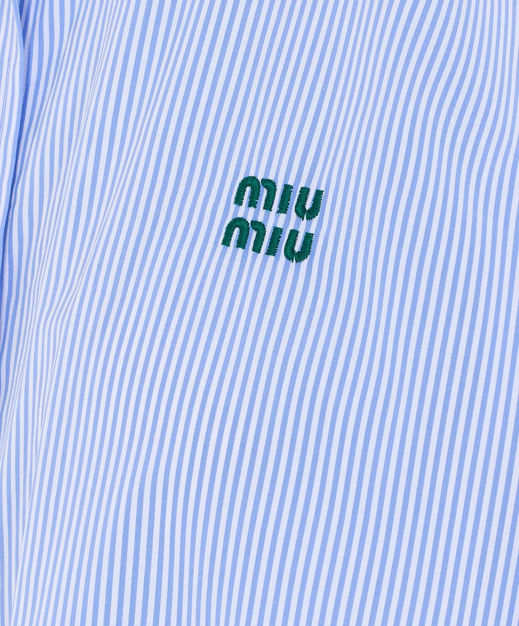 Miu Miu Logo-Embroidered Striped Shirt