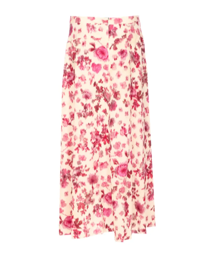 Isabel Marant X Sakura Floral Printed Slit Long Skirt