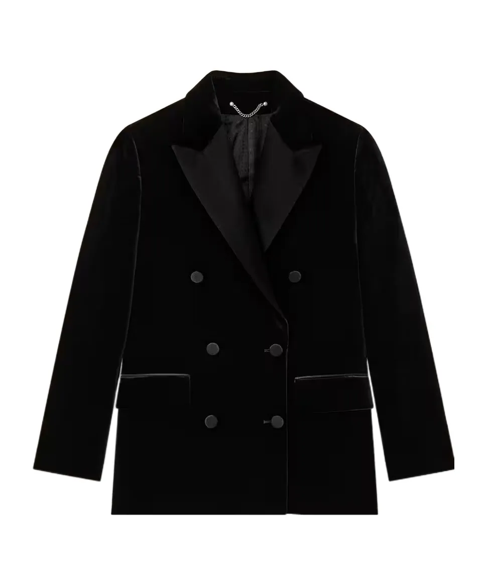 Golden Goose Deluxe Brand Double Breasted Velvet Blazer