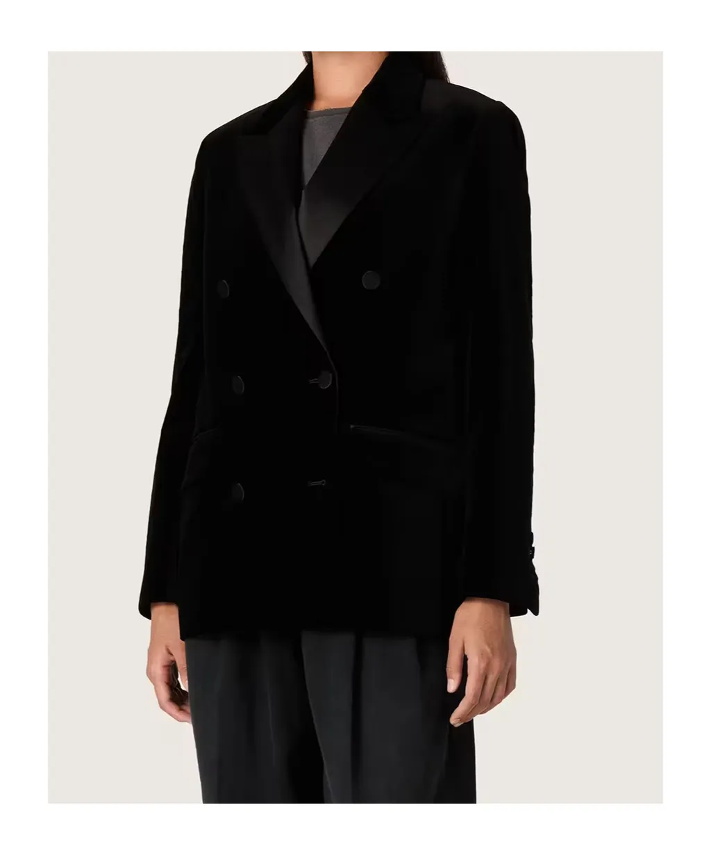 Golden Goose Deluxe Brand Double Breasted Velvet Blazer