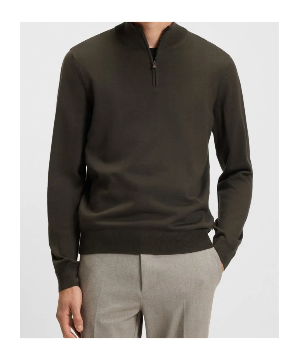 Ebenji Zip-Neck Wool Sweater