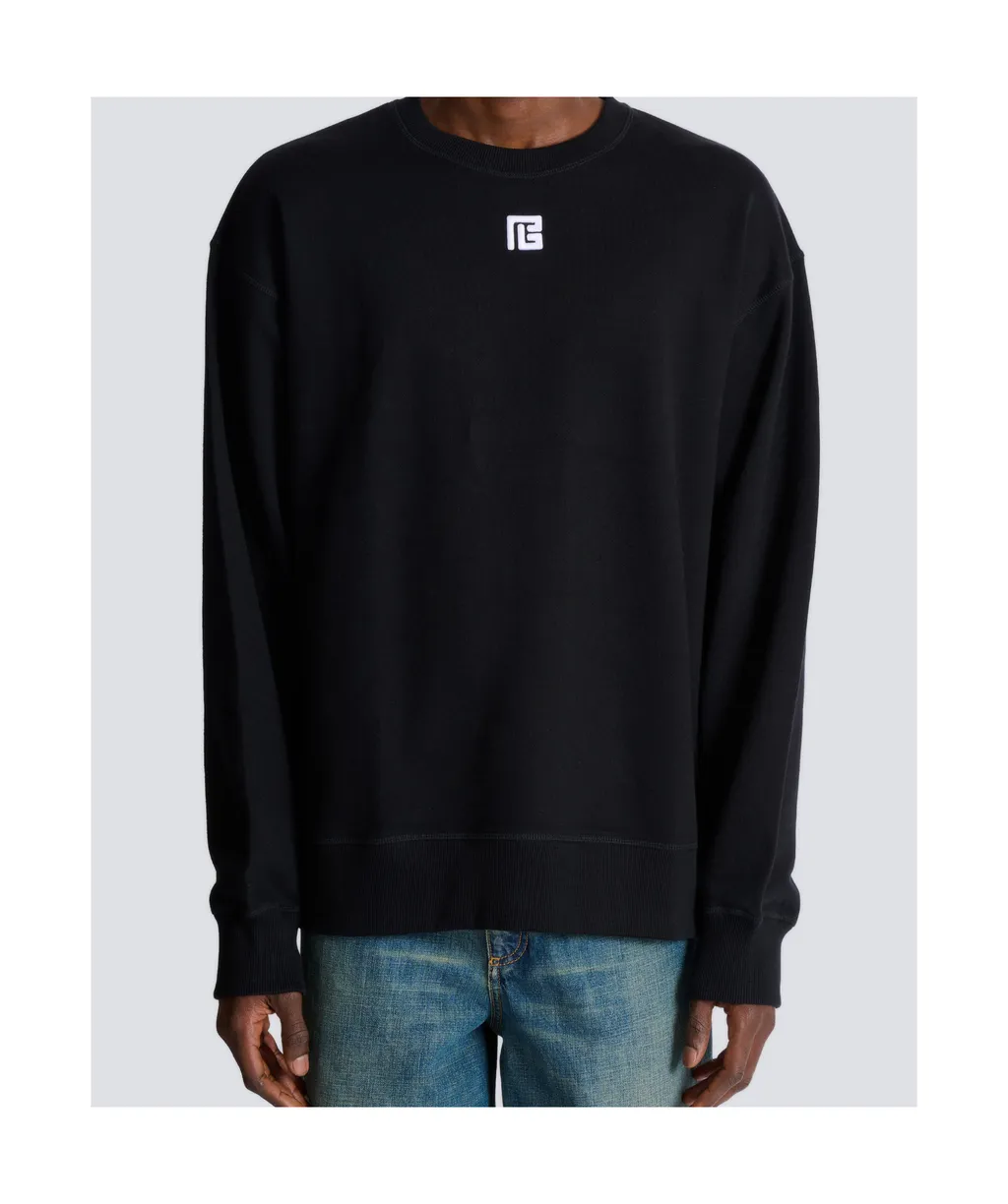 Cotton Sweatshirt With Pb Embroidery