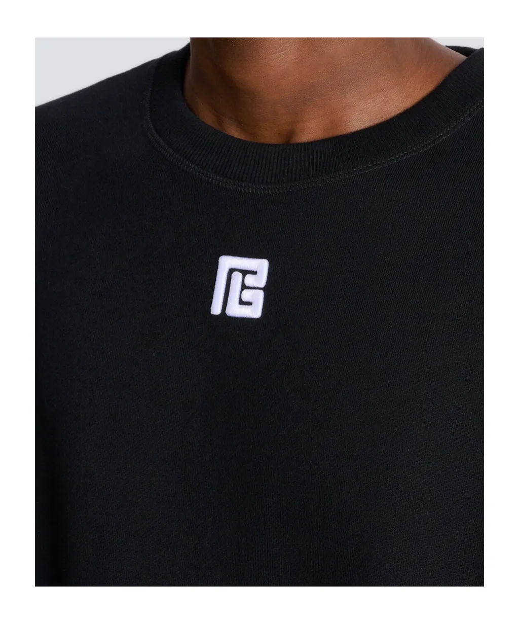 Cotton Sweatshirt With Pb Embroidery