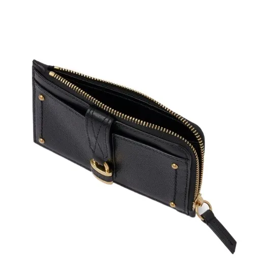 Chloé Lock Detailed Zipped Card Holder