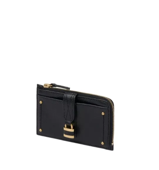 Chloé Lock Detailed Zipped Card Holder