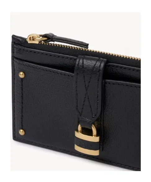 Chloé Lock Detailed Zipped Card Holder
