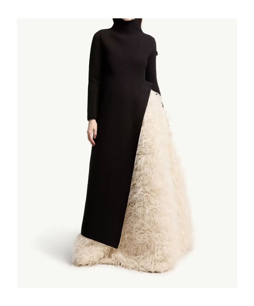 Moncler + Jil Sander Wool Turtleneck Dress