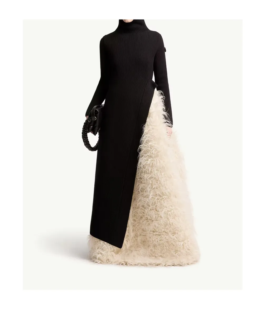 Moncler + Jil Sander Wool Turtleneck Dress