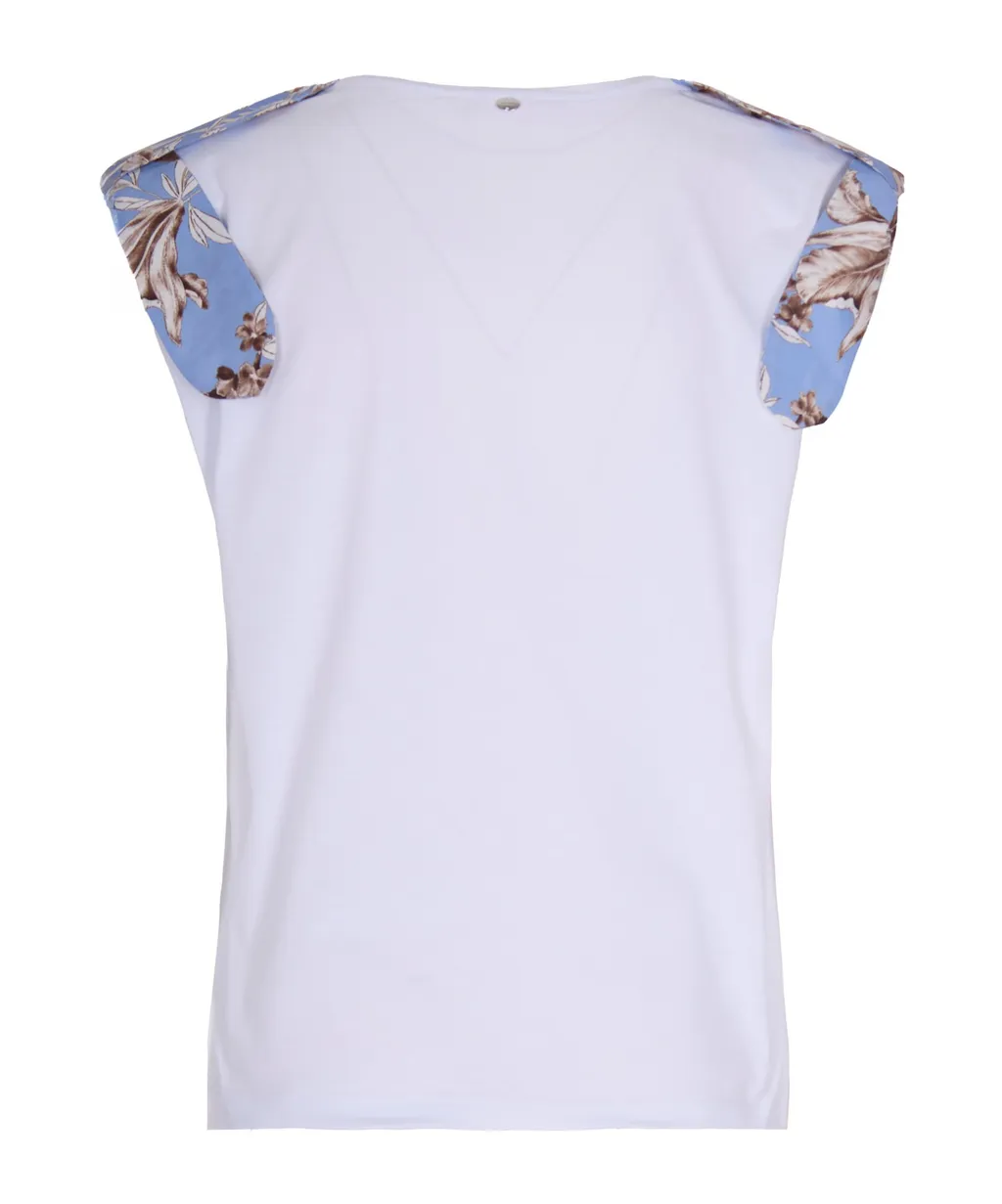Liu Jo Floral Printed Sleeve T-Shirt