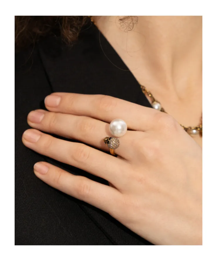 Alexander Mcqueen Skull Embellished Ring