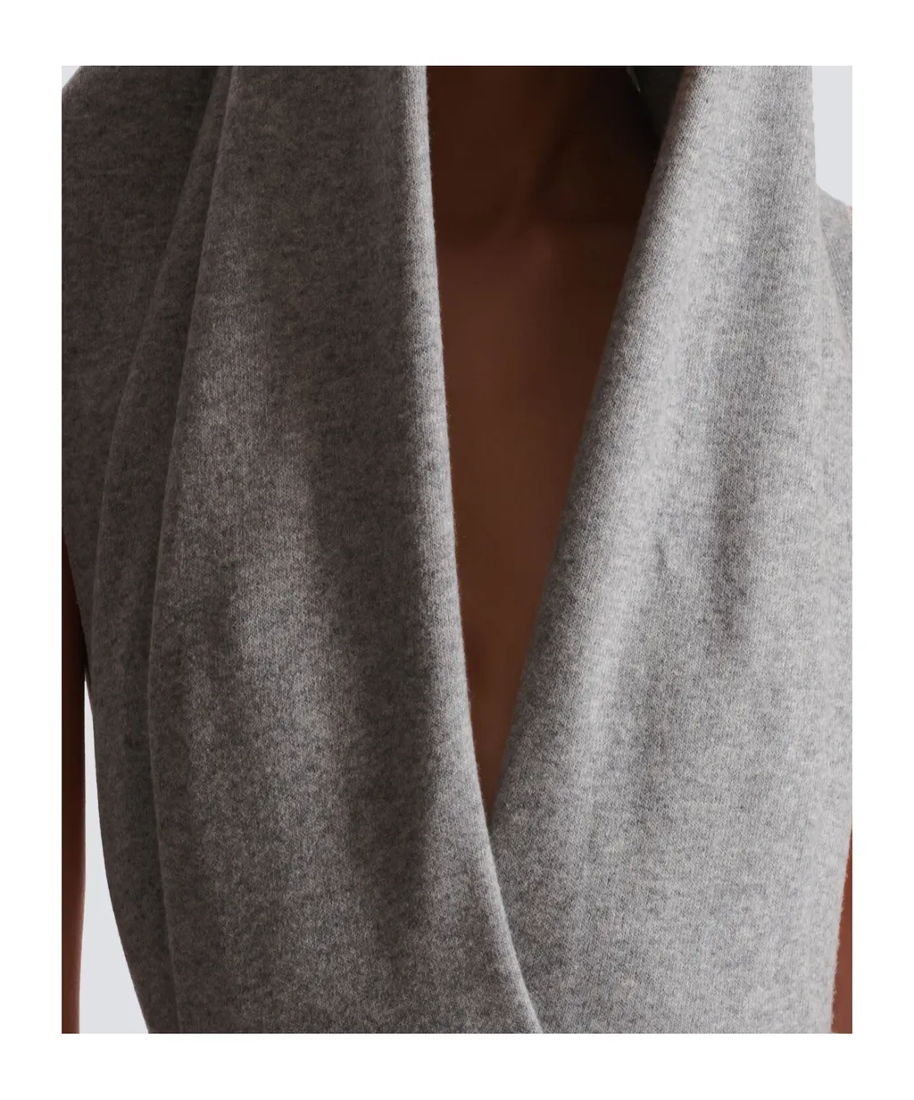 Draped Bodysuit With Hood
