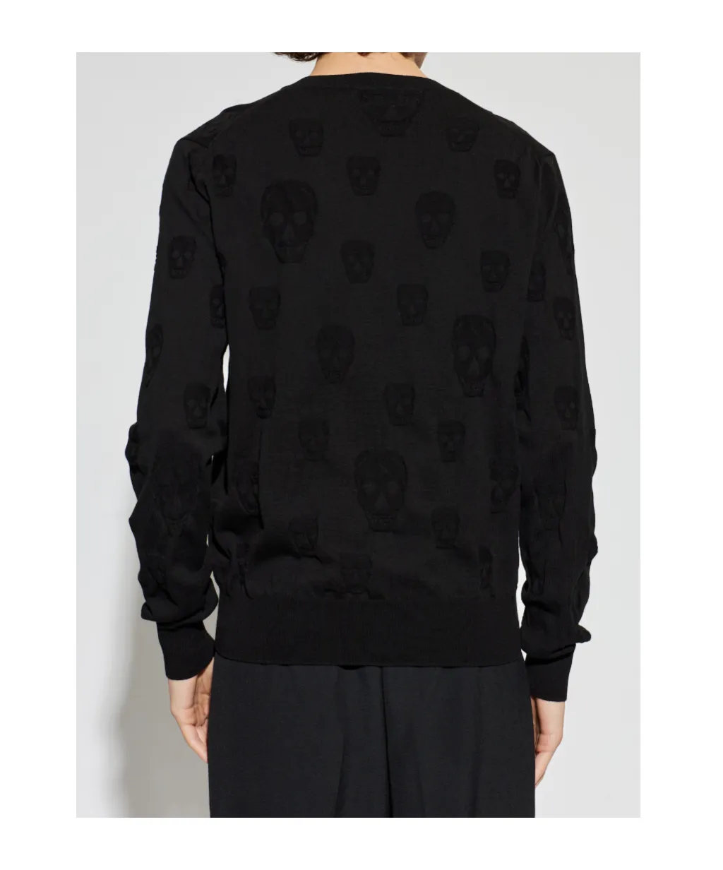 Alexander Mcqueen Skull Motif Crewneck Jumper
